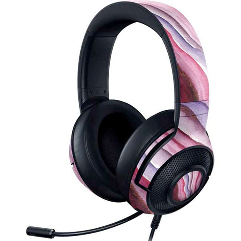 Plum Watercolor Geode Razer Kraken X Skin