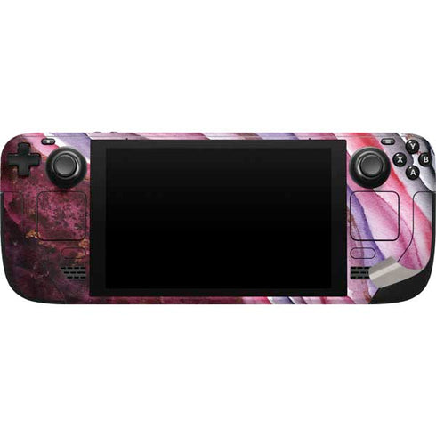 Plum Watercolor Geode Steam Deck Handheld Gaming Computer Skin