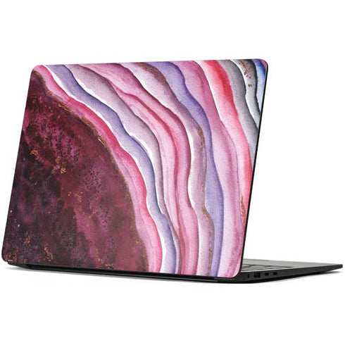 Plum Watercolor Geode Surface Laptop 7 15in Skin