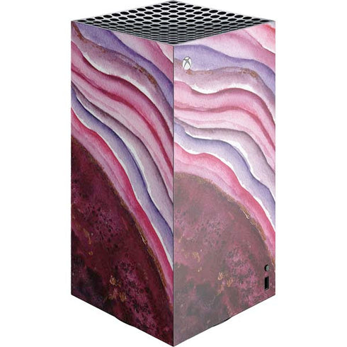 Plum Watercolor Geode XBox Series X Digital Edition Console Skin