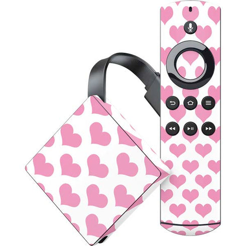 Plush Pink Hearts Amazon Fire TV Skin