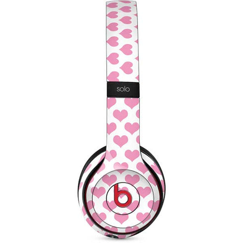 Plush Pink Hearts Beats Solo 2 Wireless Skin