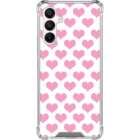 Plush Pink Hearts Galaxy A16 5G Clear Case