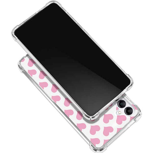 Plush Pink Hearts Galaxy A16 5G Clear Case