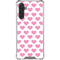 Plush Pink Hearts Galaxy A17 Clear Case