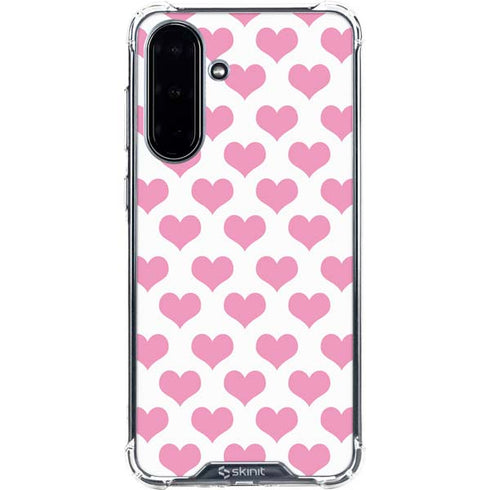 Plush Pink Hearts Galaxy A36 5G Clear Case