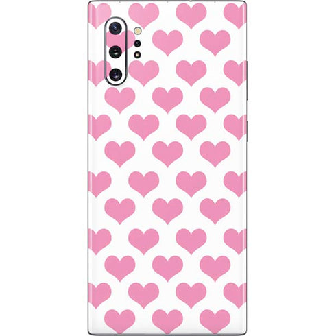 Plush Pink Hearts Galaxy Note 10 Plus Skin