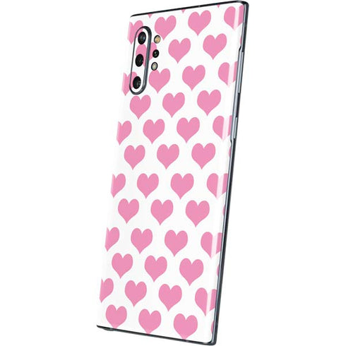 Plush Pink Hearts Galaxy Note 10 Plus Skin