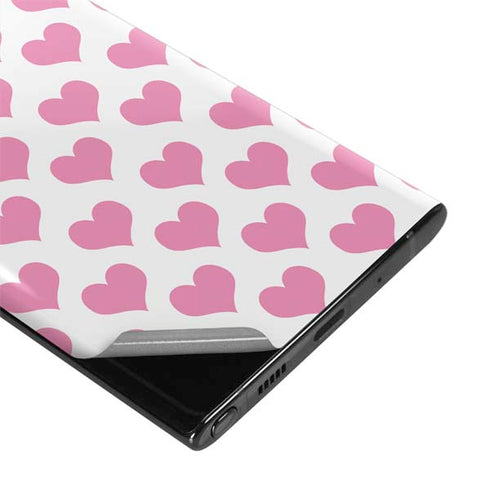 Plush Pink Hearts Galaxy Note 10 Plus Skin
