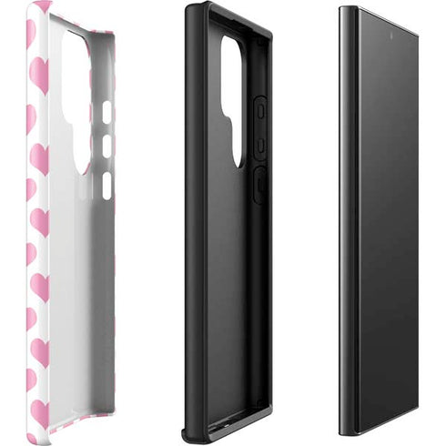 Plush Pink Hearts Galaxy S23 Ultra Pro Case