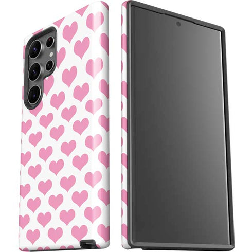 Plush Pink Hearts Galaxy S23 Ultra Pro Case