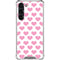 Plush Pink Hearts Galaxy S24 FE Clear Case