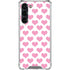 Plush Pink Hearts Galaxy S24 FE Clear Case