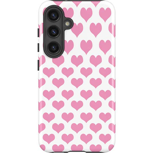 Plush Pink Hearts Galaxy S25 Impact Case