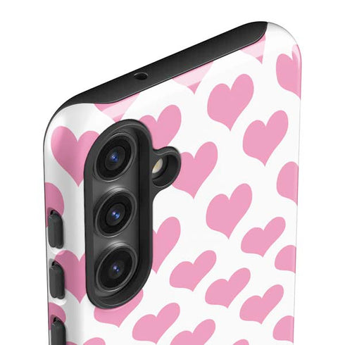 Plush Pink Hearts Galaxy S25 Impact Case