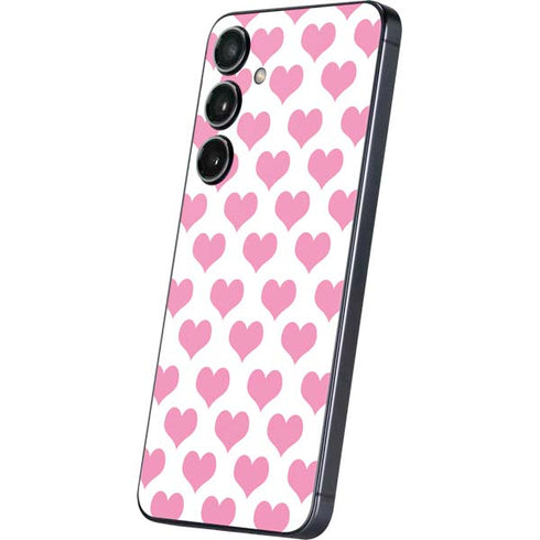 Plush Pink Hearts Galaxy S25 Plus Skin