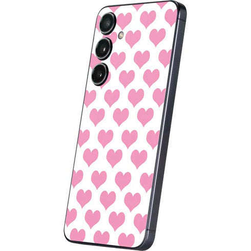 Plush Pink Hearts Galaxy S25 Skin