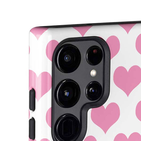 Plush Pink Hearts Galaxy S25 Ultra Impact Case