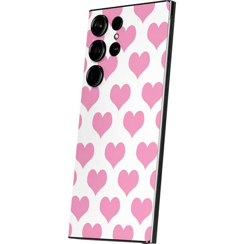 Plush Pink Hearts Galaxy S24 Ultra Skin