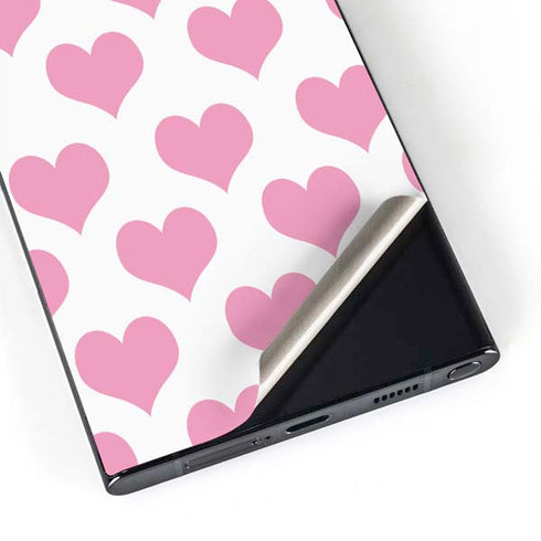 Plush Pink Hearts Galaxy S24 Ultra Skin