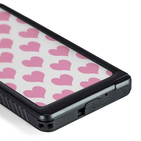 Plush Pink Hearts Galaxy S24 Ultra Waterproof Case