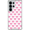 Plush Pink Hearts Galaxy S25 Ultra Clear Case