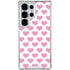 Plush Pink Hearts Galaxy S25 Ultra Clear Case