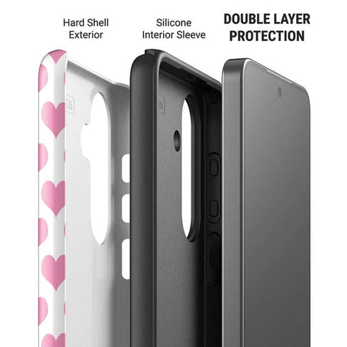 Plush Pink Hearts Galaxy S26 Impact Case