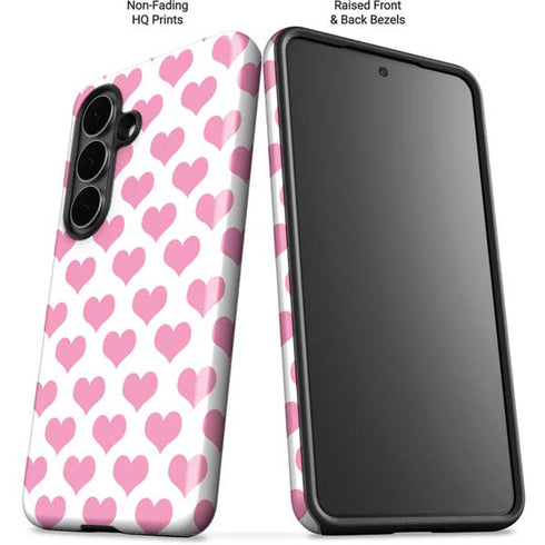 Plush Pink Hearts Galaxy S26 Impact Case