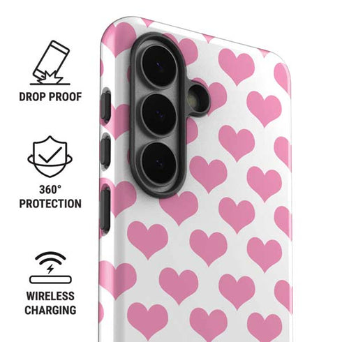 Plush Pink Hearts Galaxy S26 Plus Impact Case
