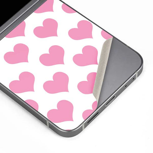 Plush Pink Hearts Galaxy Z Flip6 Skin