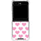 Plush Pink Hearts Galaxy Z Flip6 Clear Case