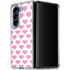 Plush Pink Hearts Galaxy Z Fold5 5G Clear Case