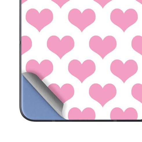Plush Pink Hearts Galaxy Z Fold5 5G Skin