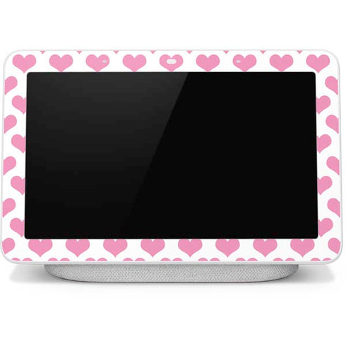 Plush Pink Hearts Google Home Hub Skin