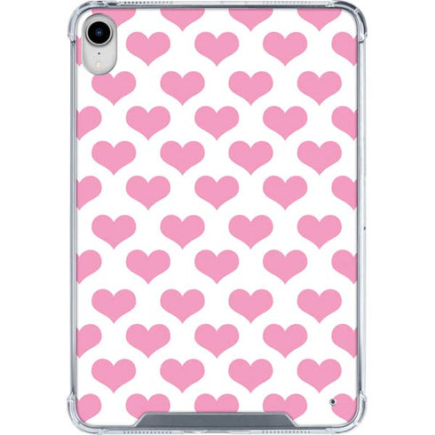 Plush Pink Hearts iPad 11th Gen (2025) Clear Case
