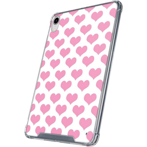Plush Pink Hearts iPad 11th Gen (2025) Clear Case