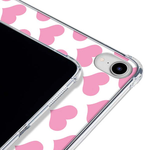 Plush Pink Hearts iPad 11th Gen (2025) Clear Case