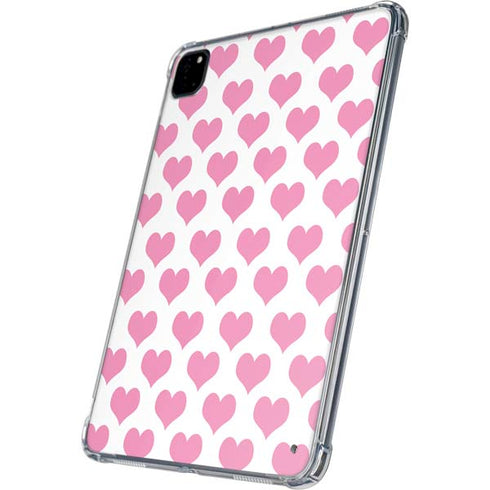 Plush Pink Hearts iPad Pro 11in (2024) Clear Case