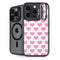 Plush Pink Hearts iPhone 14 Pro Max Kickstand Case