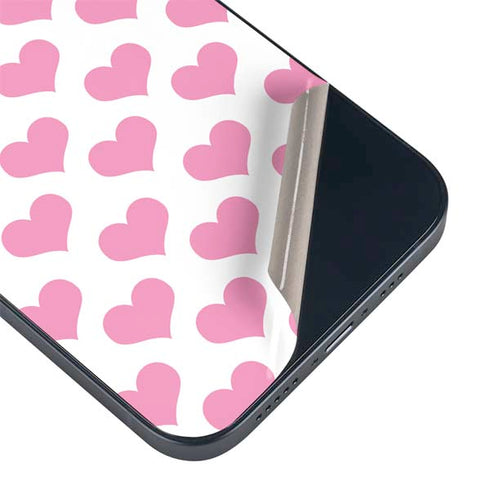 Plush Pink Hearts iPhone Skins