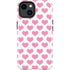 Plush Pink Hearts iPhone 15 Impact Case