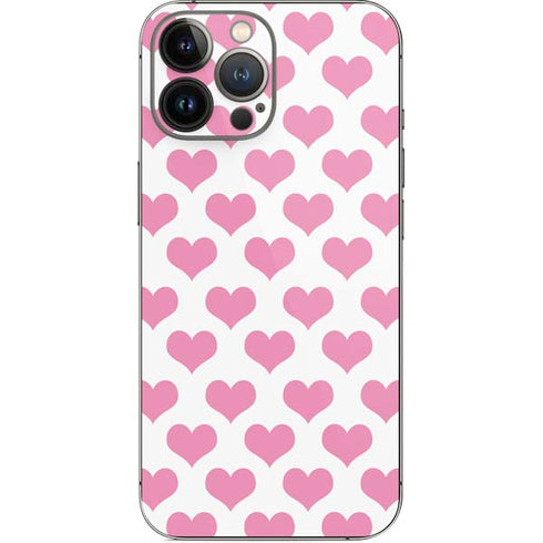 Plush Pink Hearts iPhone 15 Pro Max Skin