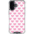 Plush Pink Hearts iPhone 16 Clear Case