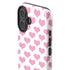 Plush Pink Hearts iPhone 16 Impact Case