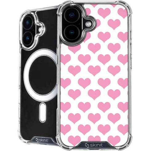 Plush Pink Hearts iPhone 16 MagSafe Case