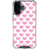 Plush Pink Hearts iPhone 16 Plus Clear Case