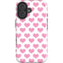 Plush Pink Hearts iPhone 16 Plus Impact Case