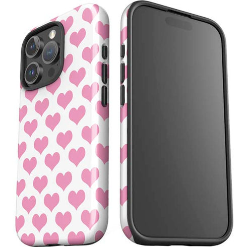Plush Pink Hearts iPhone 16 Pro Max Impact Case