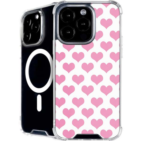 Plush Pink Hearts iPhone 16 Pro Max MagSafe Case